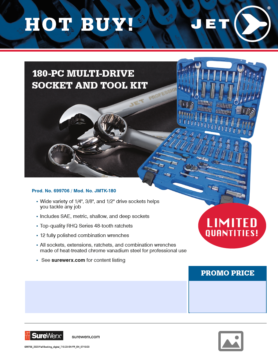 Jet Socket and Ratchet kit