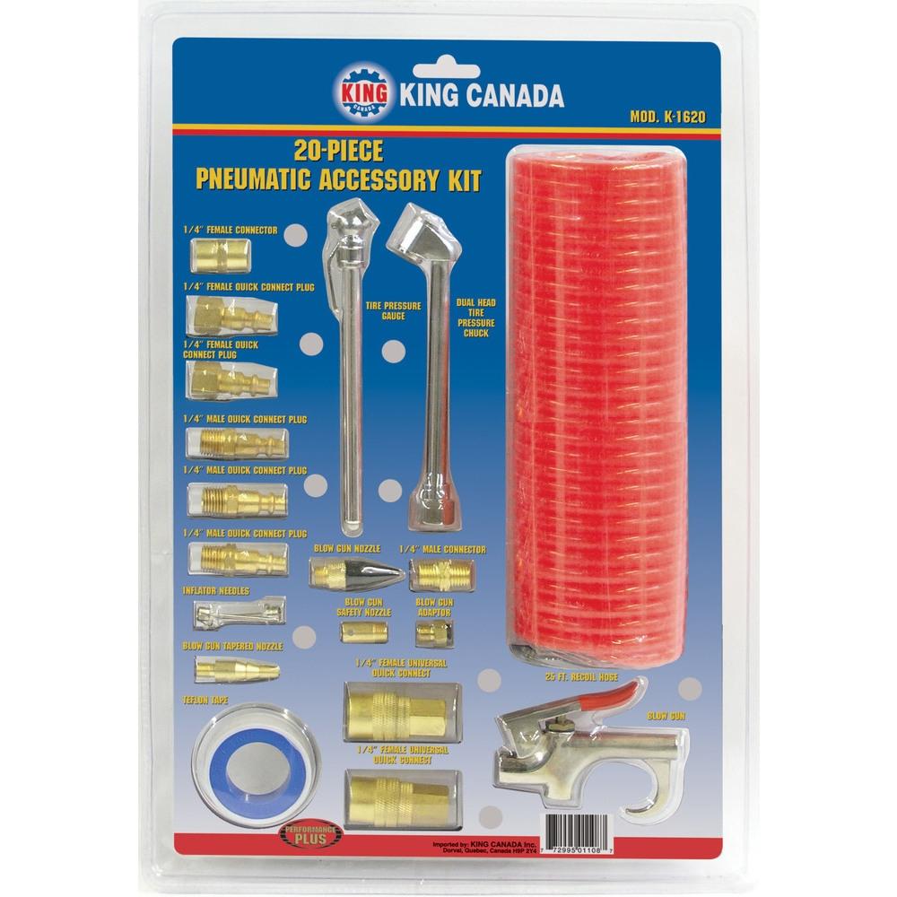 20 pc. Pneumatic accessory kit