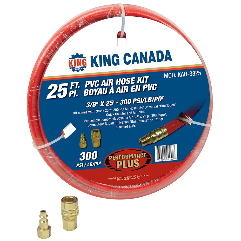 3/8&#34; x 25&#39; PVC reinforced air hose kit