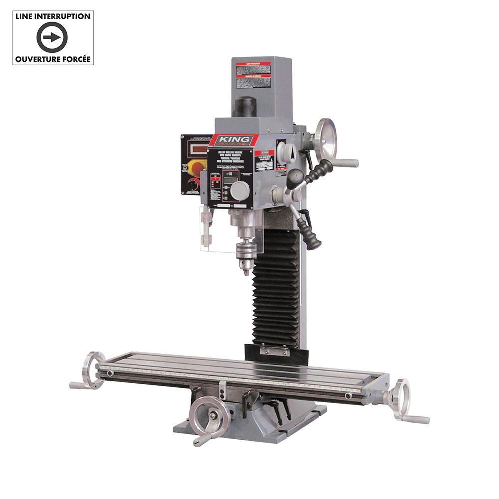 Milling drilling machine with digital readouts