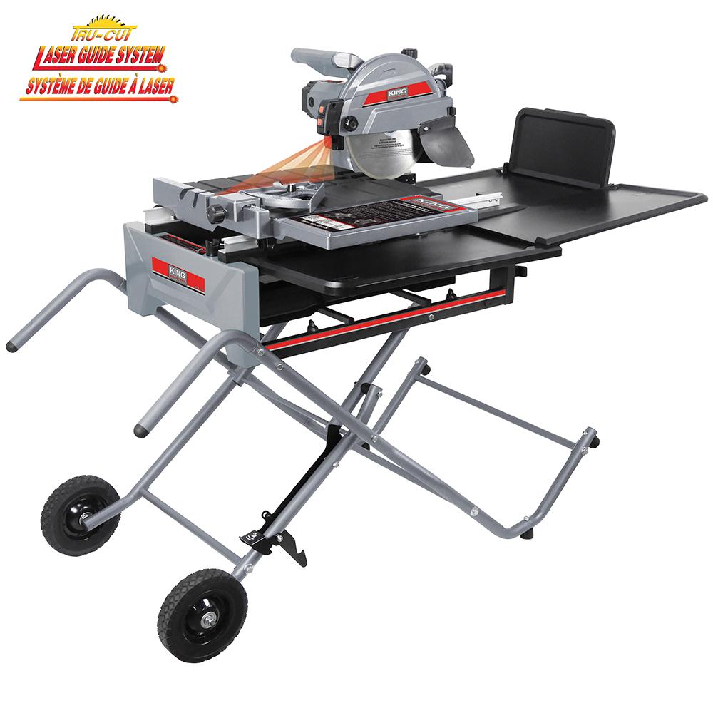 10&#39;&#39; Sliding tile saw with folding stand