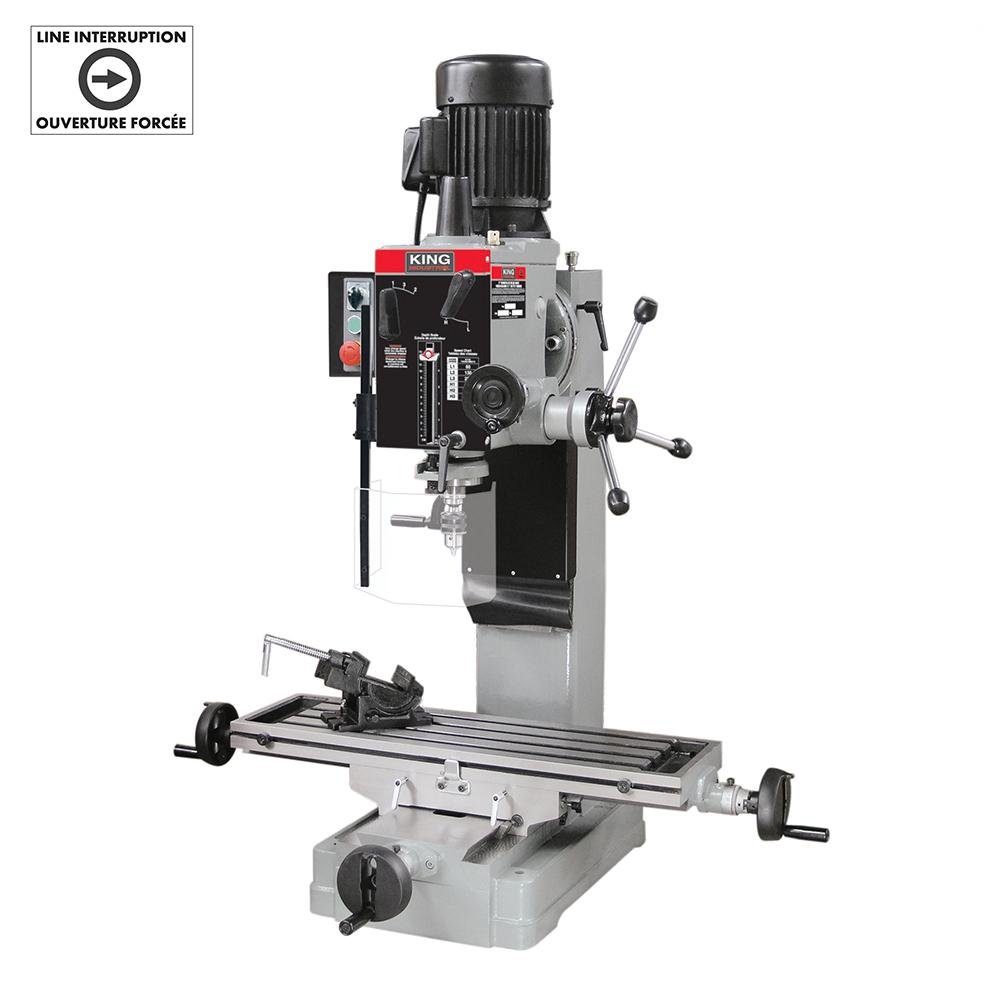 Gearhead milling/drilling machine with safety guard