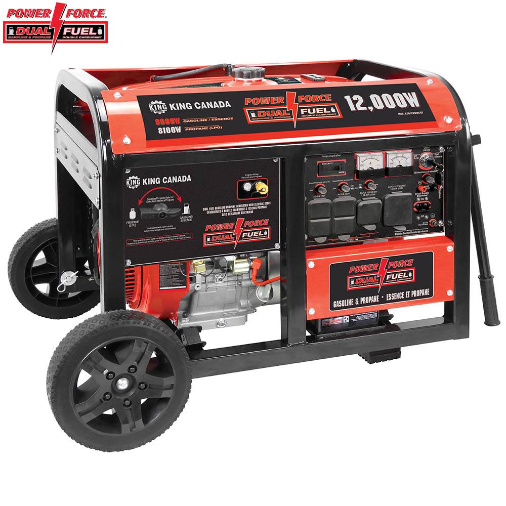 12000W gasoline/propane generator with electric start