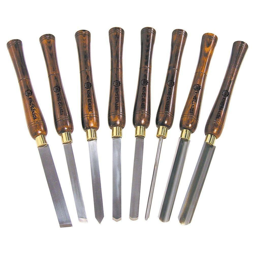 8 pc. Wood lathe chisel set