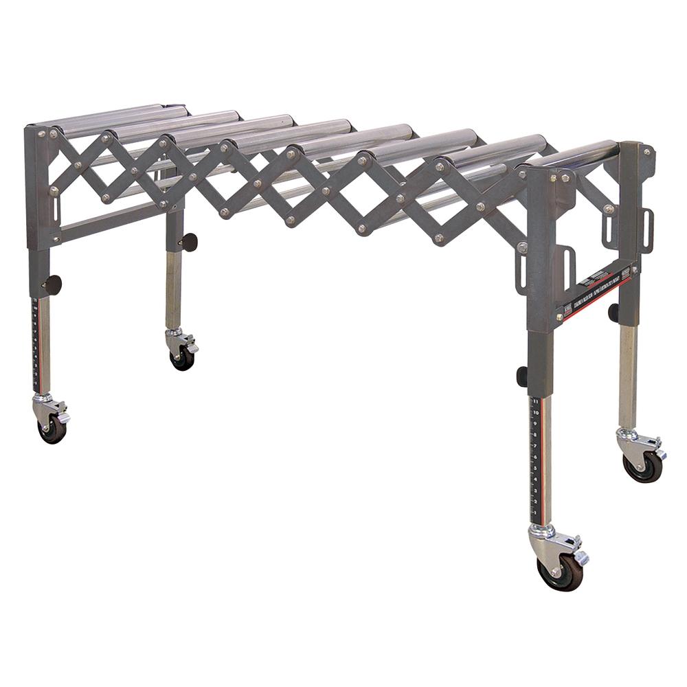 Extendable & flexible conveyor roller table