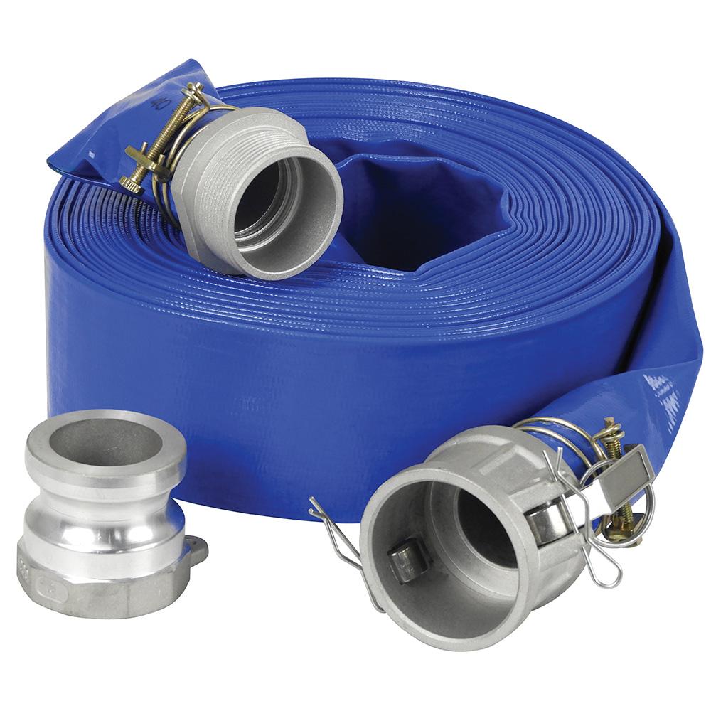 3&#34; x 50&#39; PVC discharge hose kit for water pump