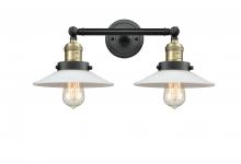 Innovations Lighting 208-BAB-G1-LED - Halophane - 2 Light - 18 inch - Black Antique Brass - Bath Vanity Light