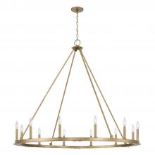 Capital 4912AD - 12-Light Wagon Wheel Chandelier in Aged Brass