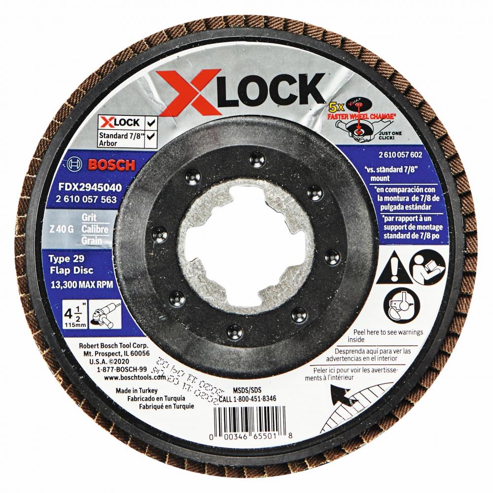 4-12 In. X-LOCK 40 Grit Flap Disc