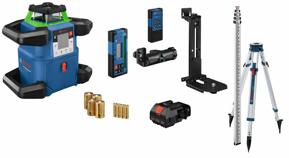 18V REVOLVE4000 Connected Green-Beam Self-Leveling Horizontal/Vertical Rotary Laser Kit