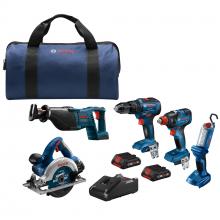 Bosch GXL18V-501B25 - 18V 5-Tool Combo Kit