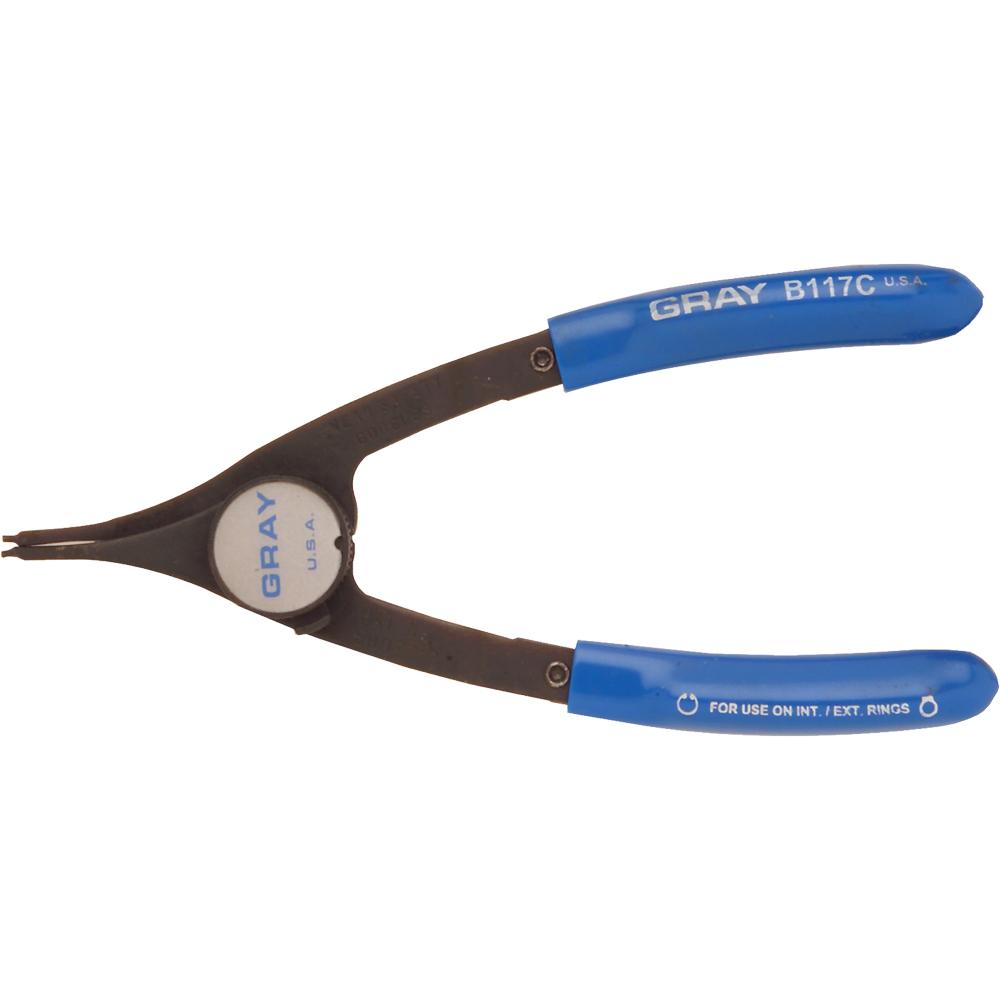 Convertible Retaining Ring Plier, 6&#34; Long, .047&#34; Tip, 18° Tip Angle