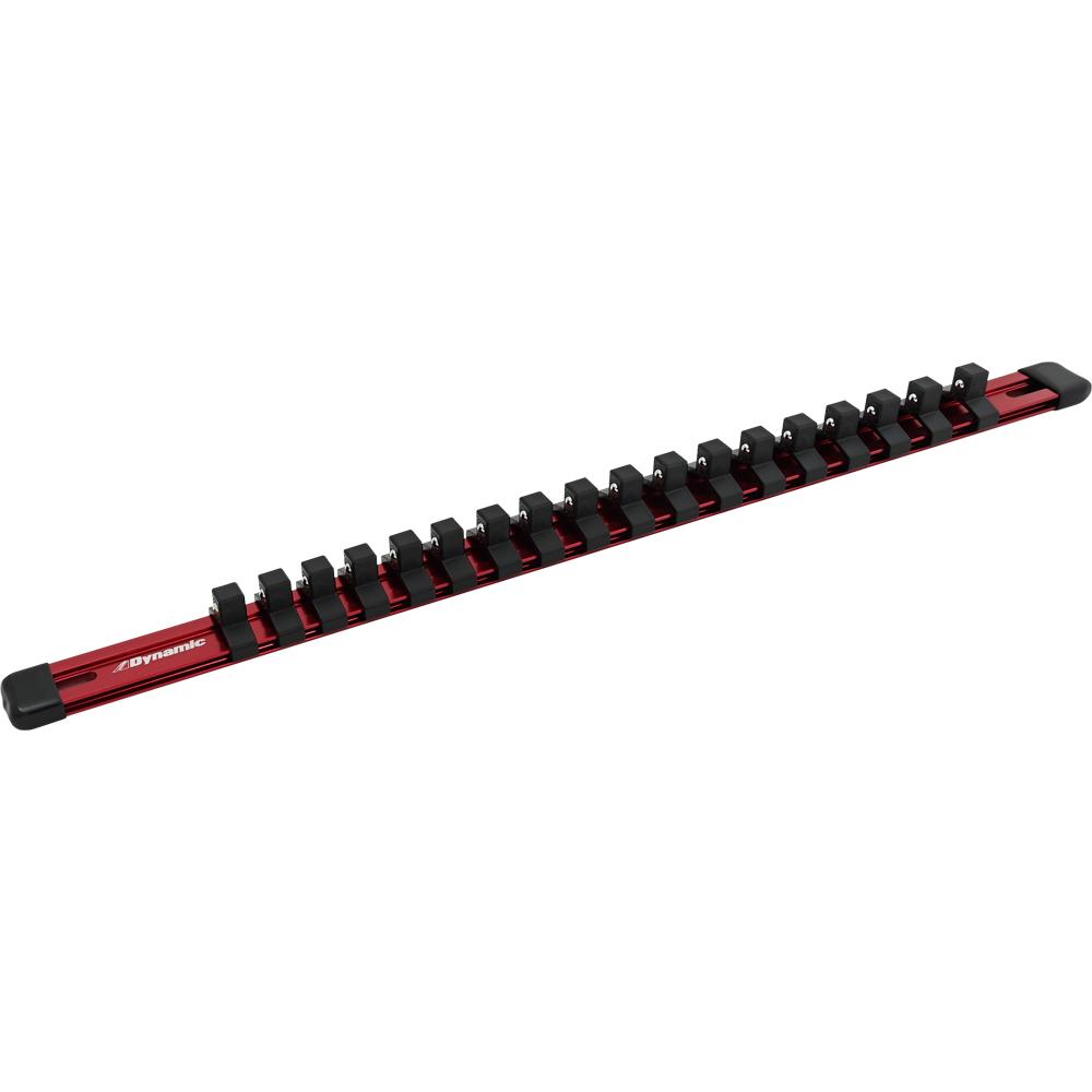 3/8" Drive Aluminum Socket Rail Red