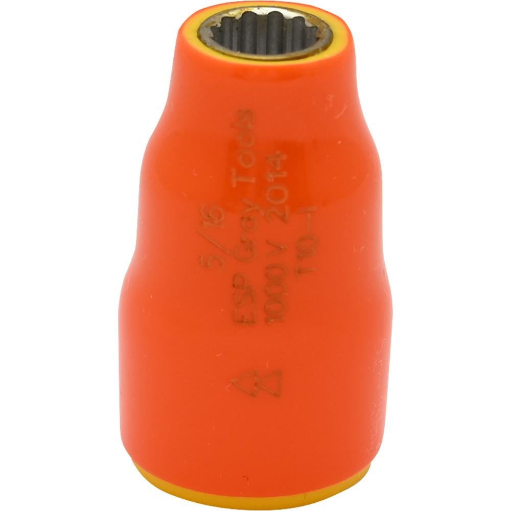 5/16&#34; X 3/8&#34; Drive, 12 Point Standard Length Socket, 1000V Insulated