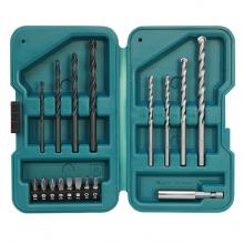 Makita D-45836 - 17 PC HSS & Masonry Drill Bit Kit