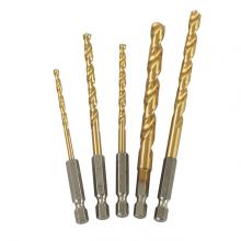 Makita D-35318 - 1/4" Hex HSS-TiN (Titanium-Nitride) Twist Drill Bits