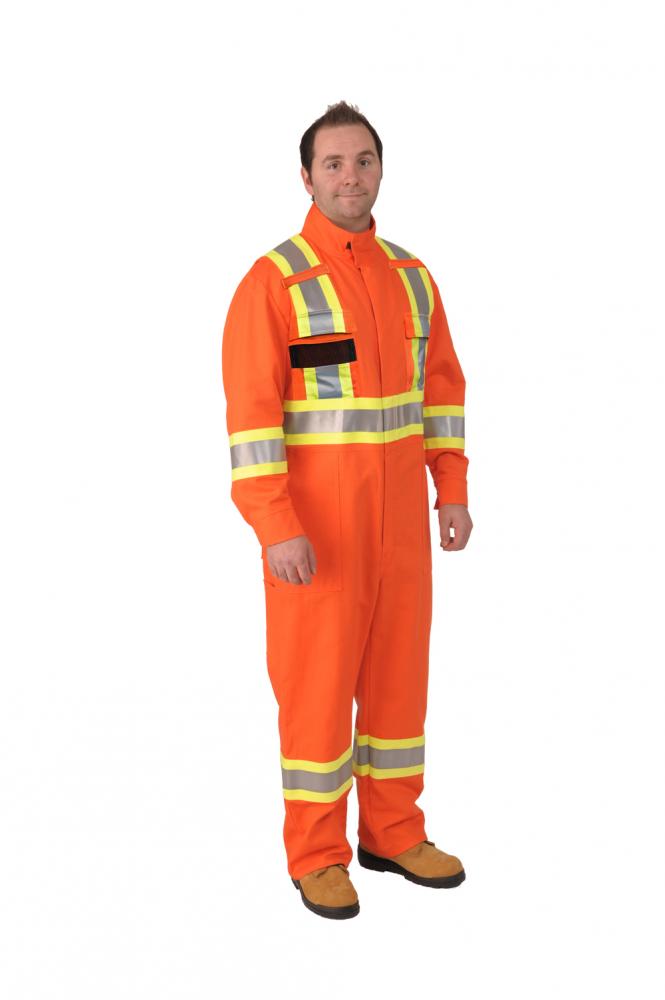 Viking Firewall FR CSA Striped High Visibility FR Coveralls - 9 oz.