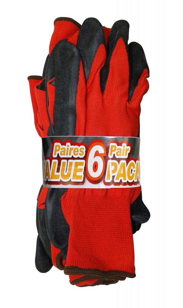 6pk422 Maxx Grip Glove Red/Blk (L/XL)