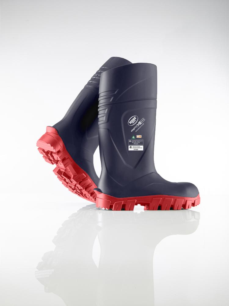 Bekina Steplite Xci&#34; Navy Blue PU Boots