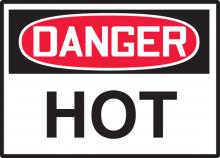 Accuform LCHL293XVE - Safety Label, DANGER HOT, 3 1/2" x 5", Dura-Vinylâ„¢