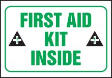 Accuform LFSD509VSP - Safety Label, FIRST AID KIT INSIDE, 3 1/2" x 5", Adhesive Vinyl, 5/pk