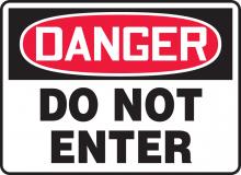 Accuform MADM138VP - Safety Sign, DANGER DO NOT ENTER, 7" x 10", Plastic