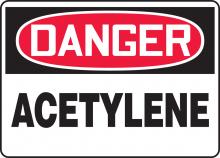 Accuform MCHL174VS - Safety Sign, DANGER ACETYLENE, 10" x 14", Adhesive Vinyl