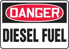 Accuform MCHL224VP - Safety Sign, DANGER DIESEL FUEL, 7" x 10", Plastic