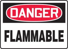 Accuform MCHL231VA - Safety Sign, DANGER FLAMMABLE, 10" x 14", Aluminum