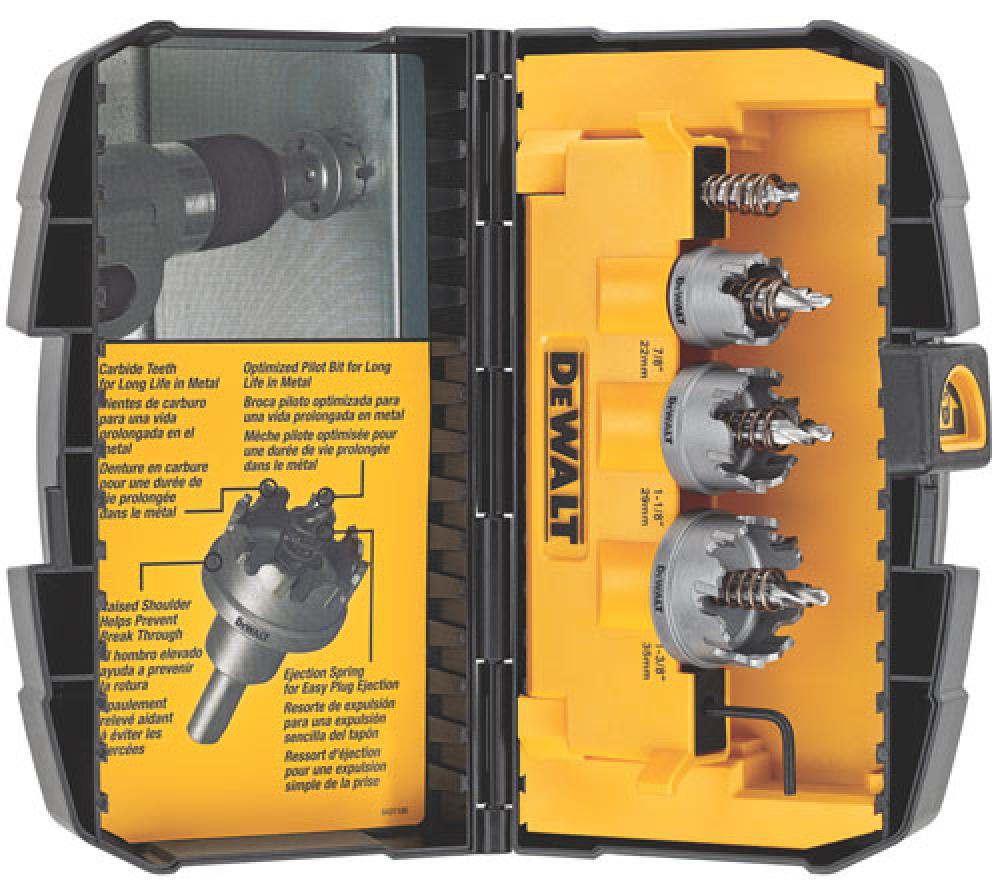 3 Pc. Metal Cut Carbide Holesaw Set