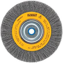 DeWalt DW4904 - 6" crimped bench wire wheel 5/8"-1/2" abror, medium face, .014" wire