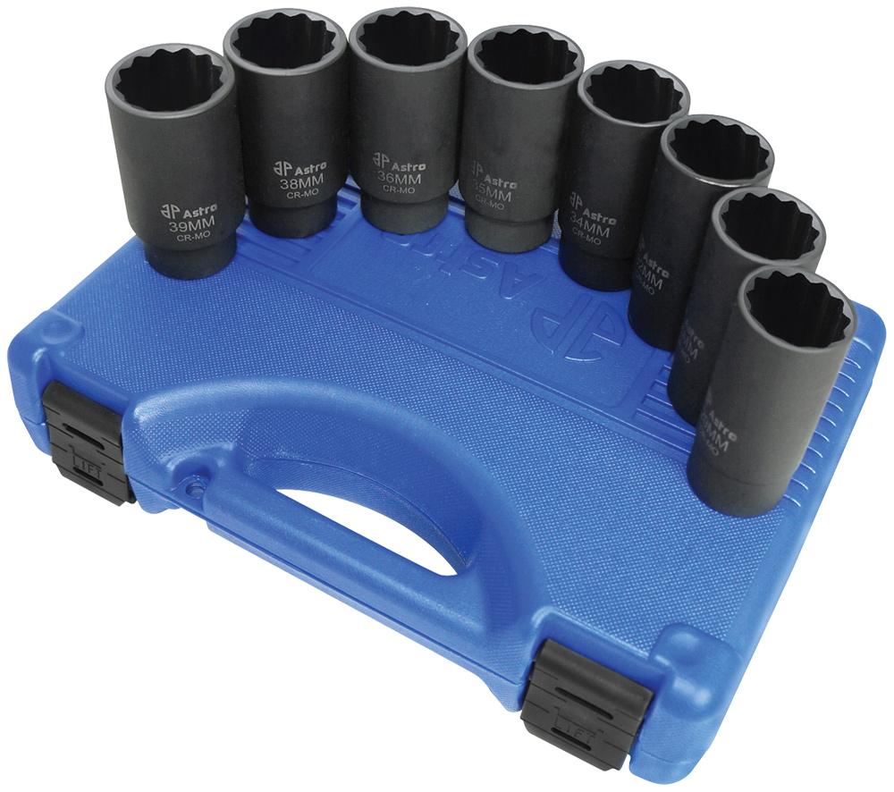 8PC 12-POINT NUT SOCKET SET