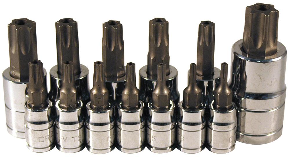 13 PC TAMPERPROOF TORX BIT SOCKET SET