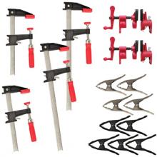 Bessey Tools BGP-15PC - Bessey Quality Woodworking Clamp Set, Set Of 15