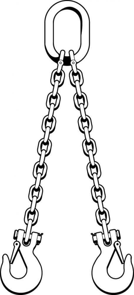 G100 CHAIN DOUBLE SLING 3/8&#39;&#39; X 12&#39; SLIP