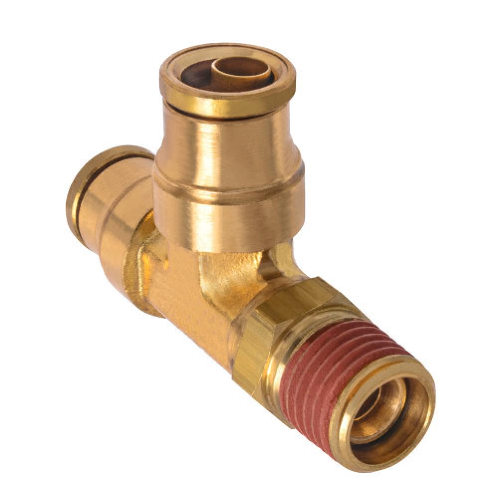 1/2&#34;x3/8&#34; PTC Air Brake Male Run Tee Brass