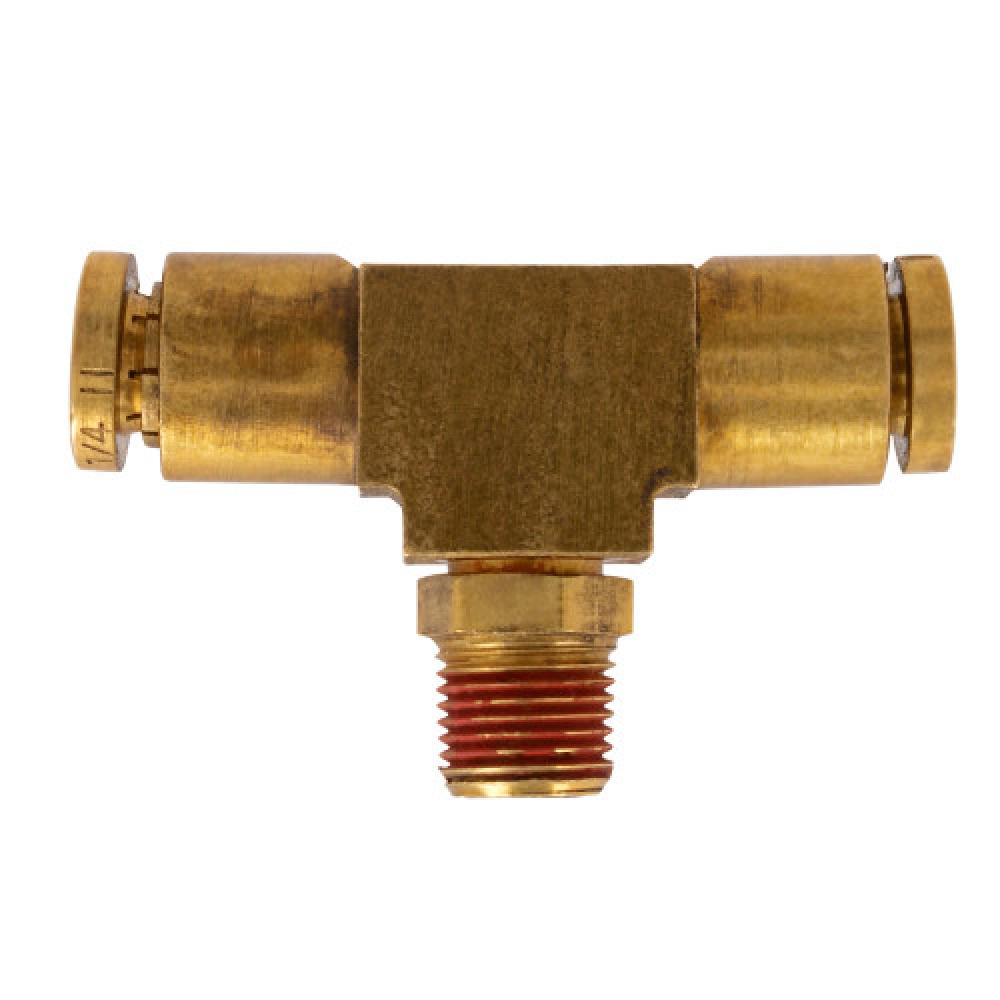 1/8&#34;x1/8&#34; PTC Male Branch Tee Swivel Brass