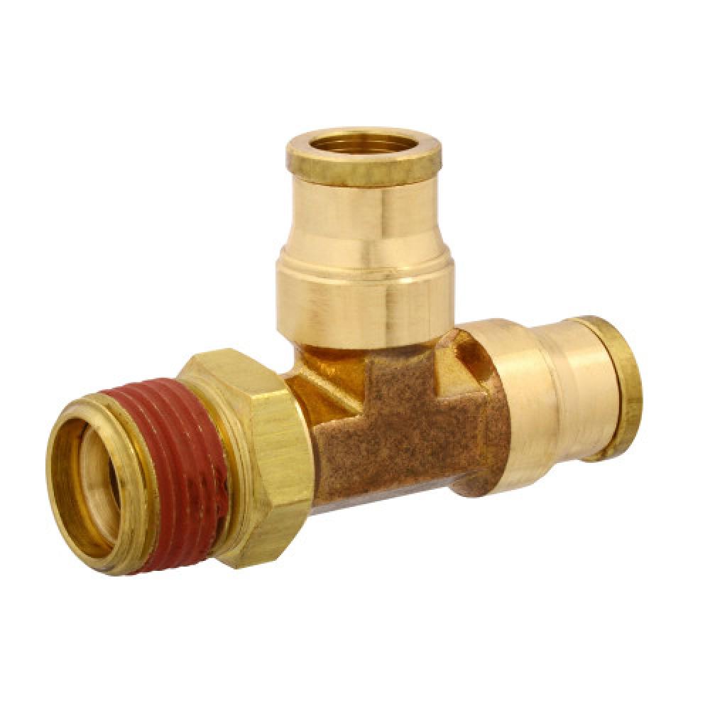 1/4&#34;x1/8&#34; PTC Male Run Tee Swivel Brass