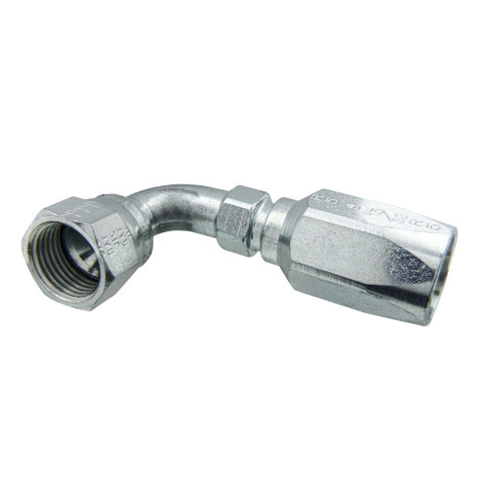 3/8&#34;x3/8&#34; Hose Ends (JIC 37°) Elbow 90° Female Swivel Steel