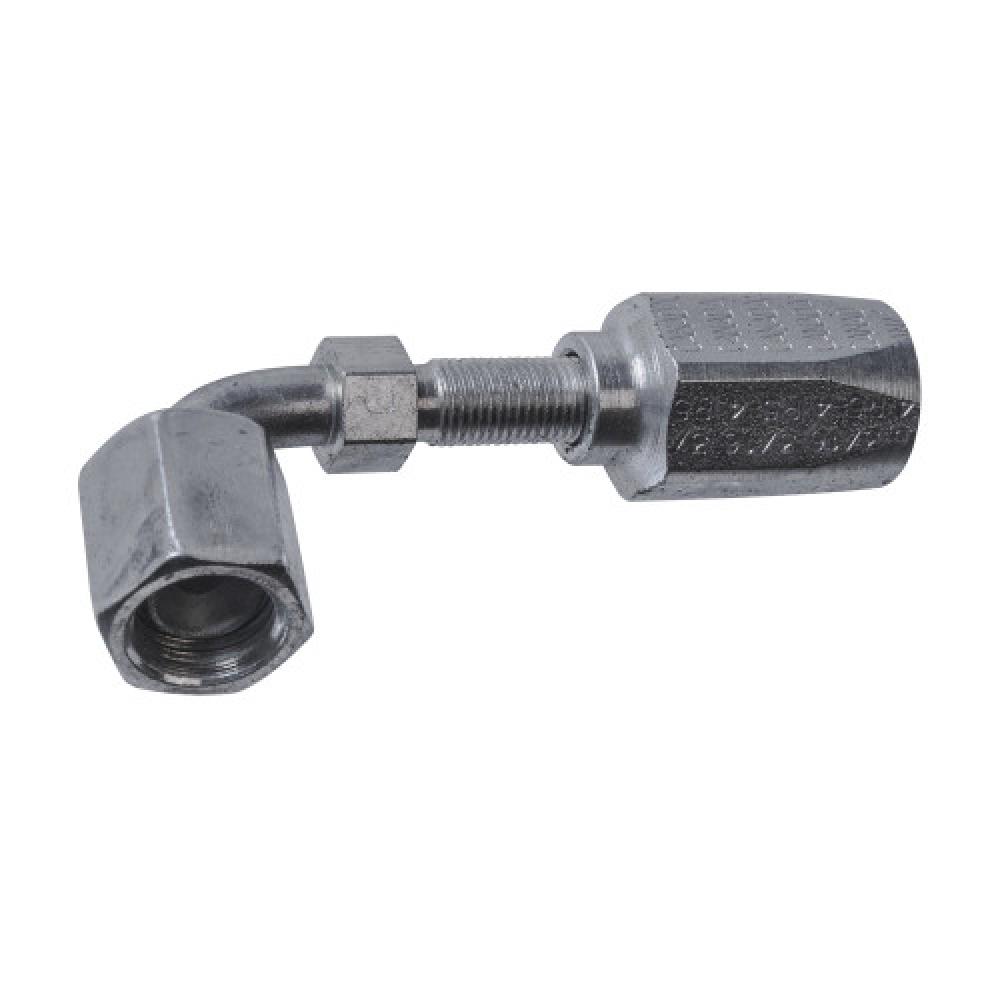 1/4&#34;x1/4&#34; Hose Ends (45° SAE) 90° Elbow Female Swivel Medium Pressure Steel