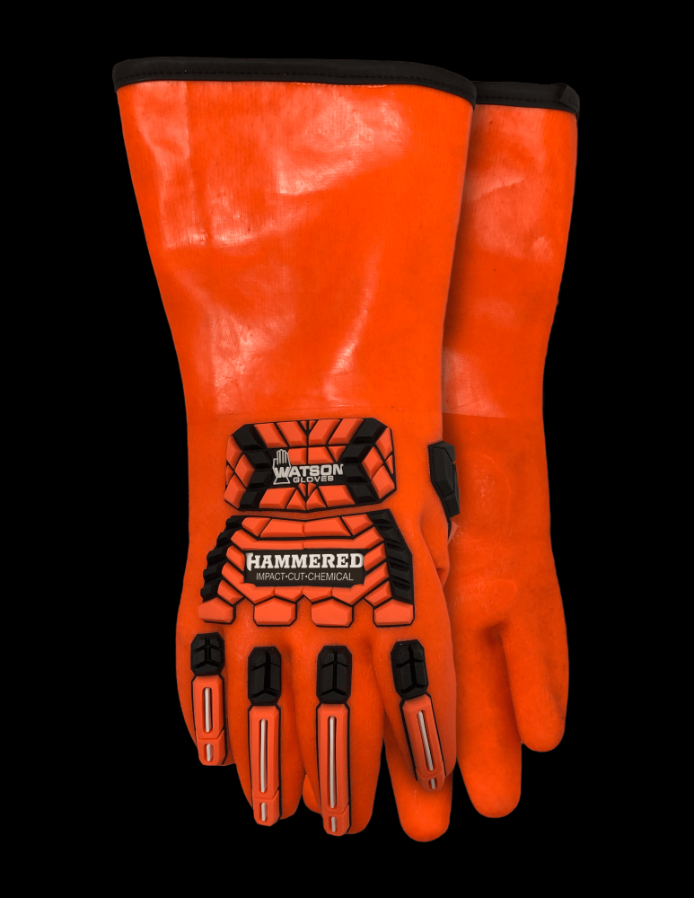 HAMMERED WINTER CUT IMPACT CHEMICAL RESISTANT GAUNTLET-MEDIUM