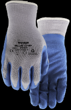 Watson Gloves 320-X - BLUE CHIP POLYESTER CRINKLED RUBBER LATEX PALM COATED - X