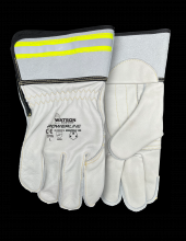 Watson Gloves 3776-L - MEAT HOOK FULLGRAIN COW REFLECTIVE 3 INCH CUFF UTILITY - L