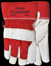 Watson Gloves 94002-M - RED BARON FULLGRAIN COW SHERPA LINED COMBO - M