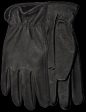 Watson Gloves 9587-M - RANGE RIDER FULLGRAIN DEER BLACK C40 LINED DRIVER - M