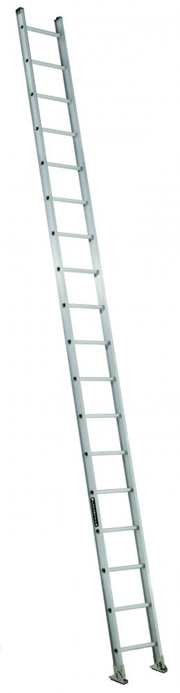 18&#39; Aluminum Straight Ladder, Type IA, 300 lb Load Capacity