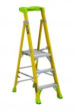 Louisville Ladder Corp FCP1403HD - 3' Fiberglass Cross Pinnacle 2-in-1 Platform Ladder Type IAA 375 lb Load Capacity