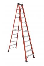 Louisville Ladder Corp FS1412HD - 12' Fiberglass Step Ladder, Type IAA, 375 lb Load Capacity