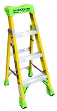 Louisville Ladder Corp FXS1404HD - 4' Fiberglass Cross Step Ladder, Type IAA, 375 lb Load Capacity