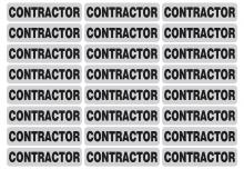 Dentec 13HL-CONTRACTOR - "CONTRACTOR" Reflective strip, 1" x 4"